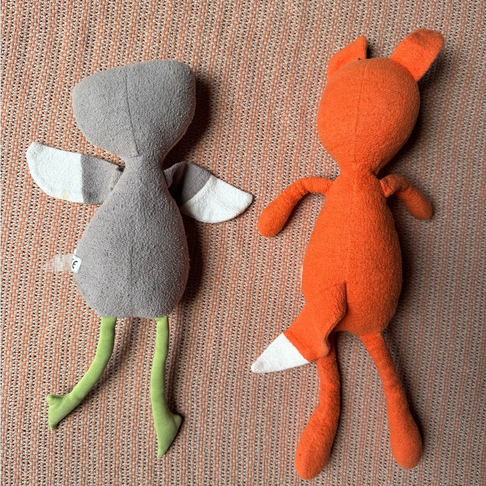 Charming Well-Loved Plush Owl and Fox Duo by Hazel Village - Picture 7 of 7
